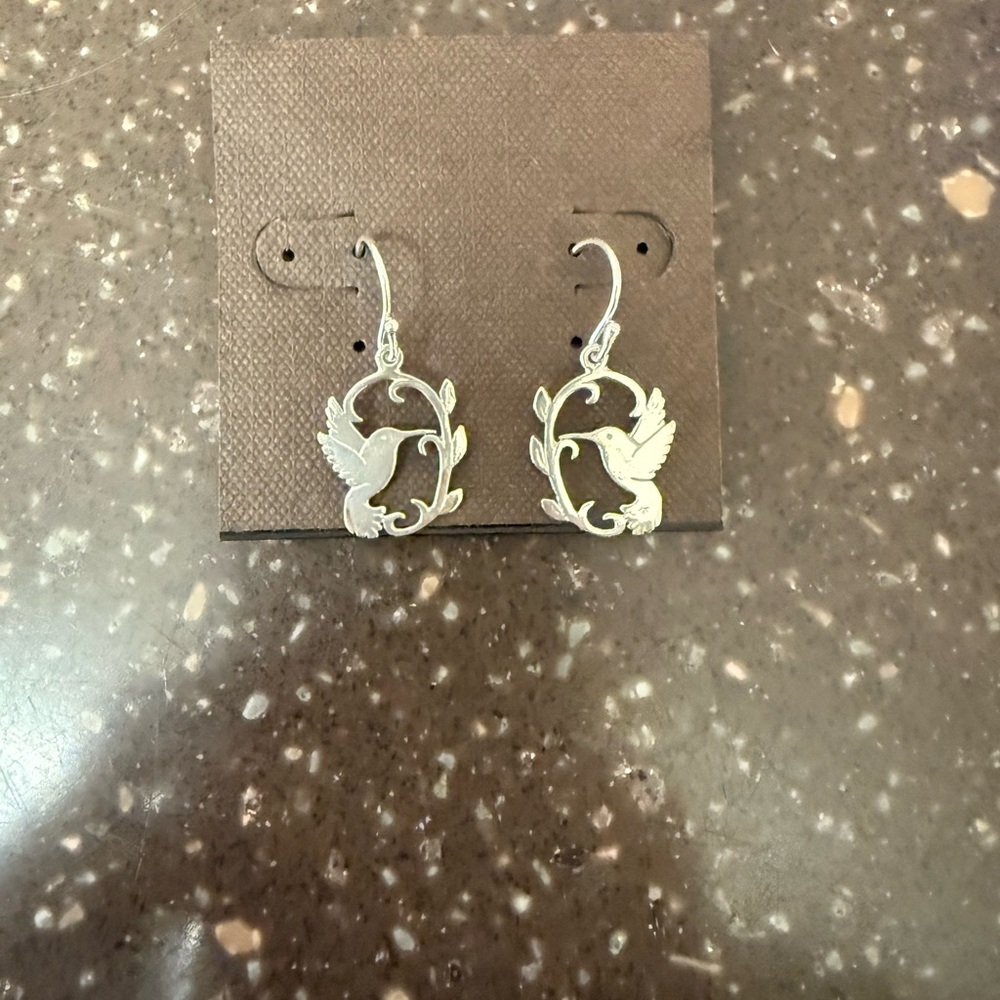 Elegant Silver Bird Earrings